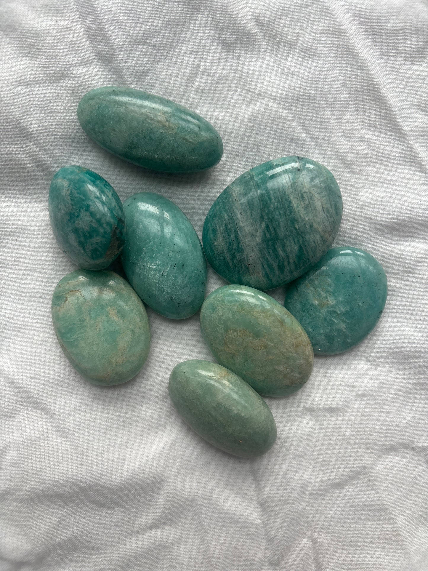 Polished Amzonite palms