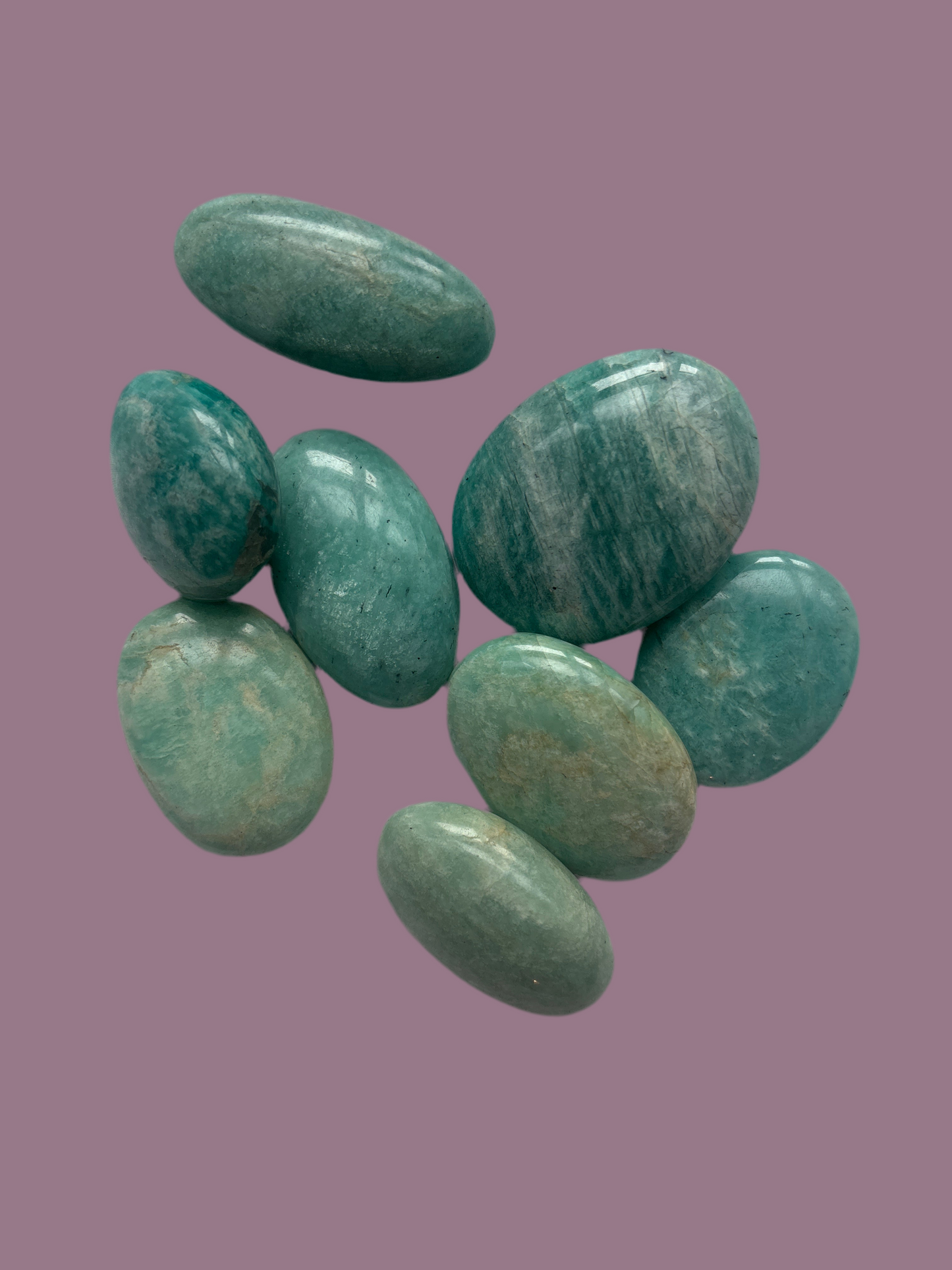 Polished Amzonite palms